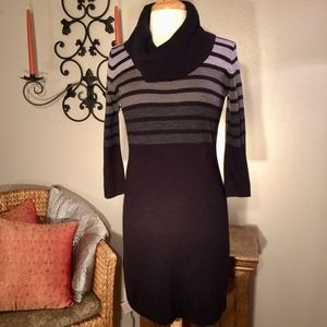 Ombre Striped Sweater Dress